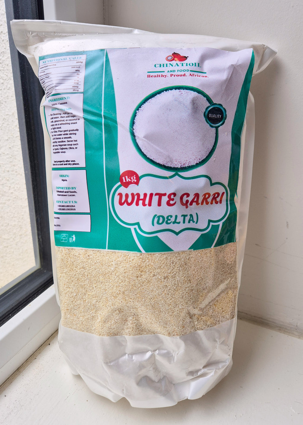 White Delta Garri (cassava flakes)1kg