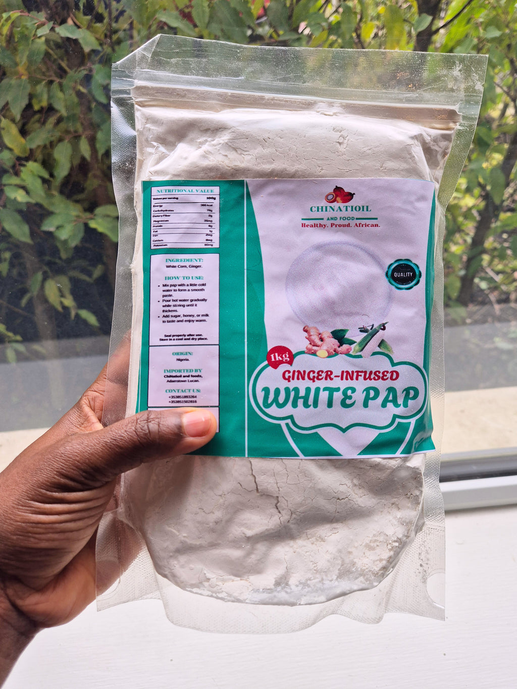 Ginger infused white pap (ogi)1kg