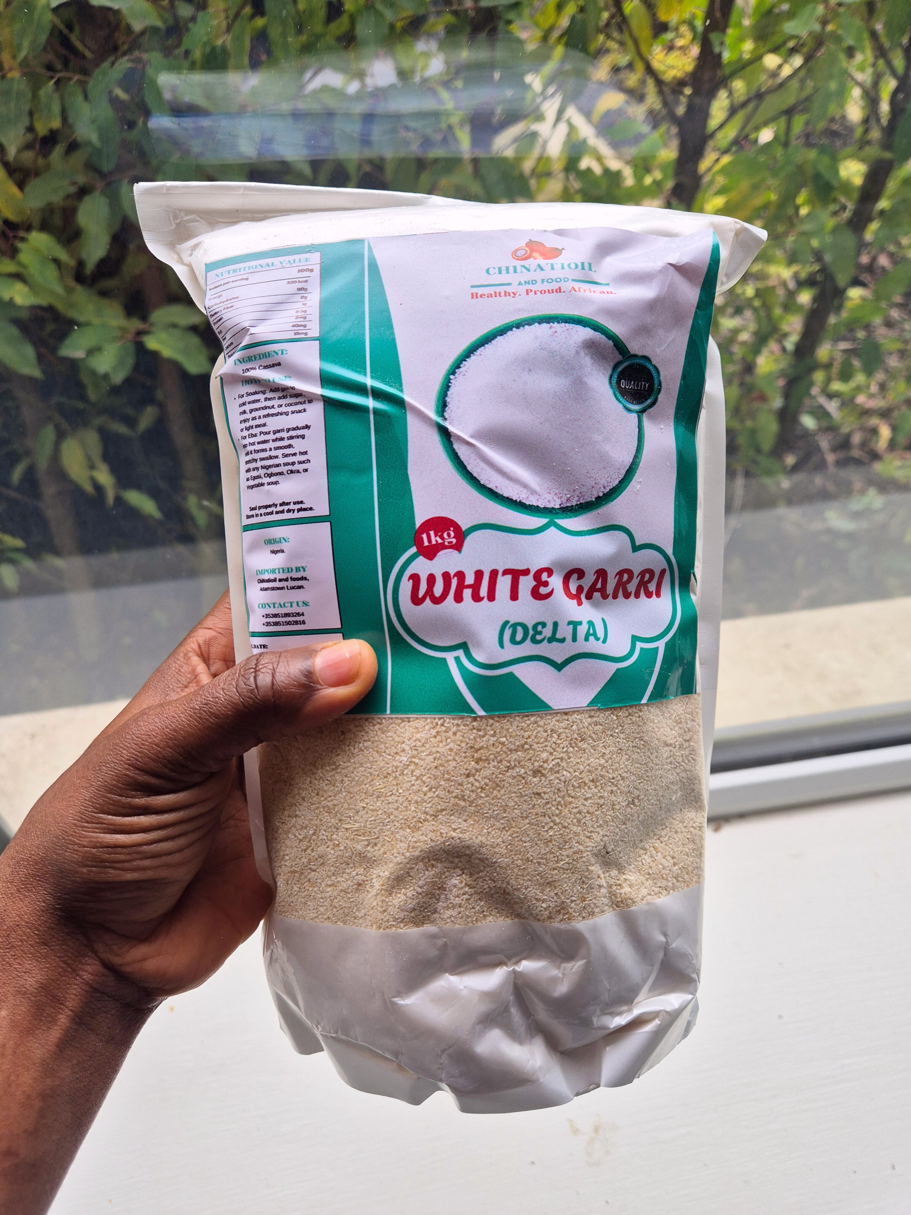 White Delta Garri (cassava flakes)1kg
