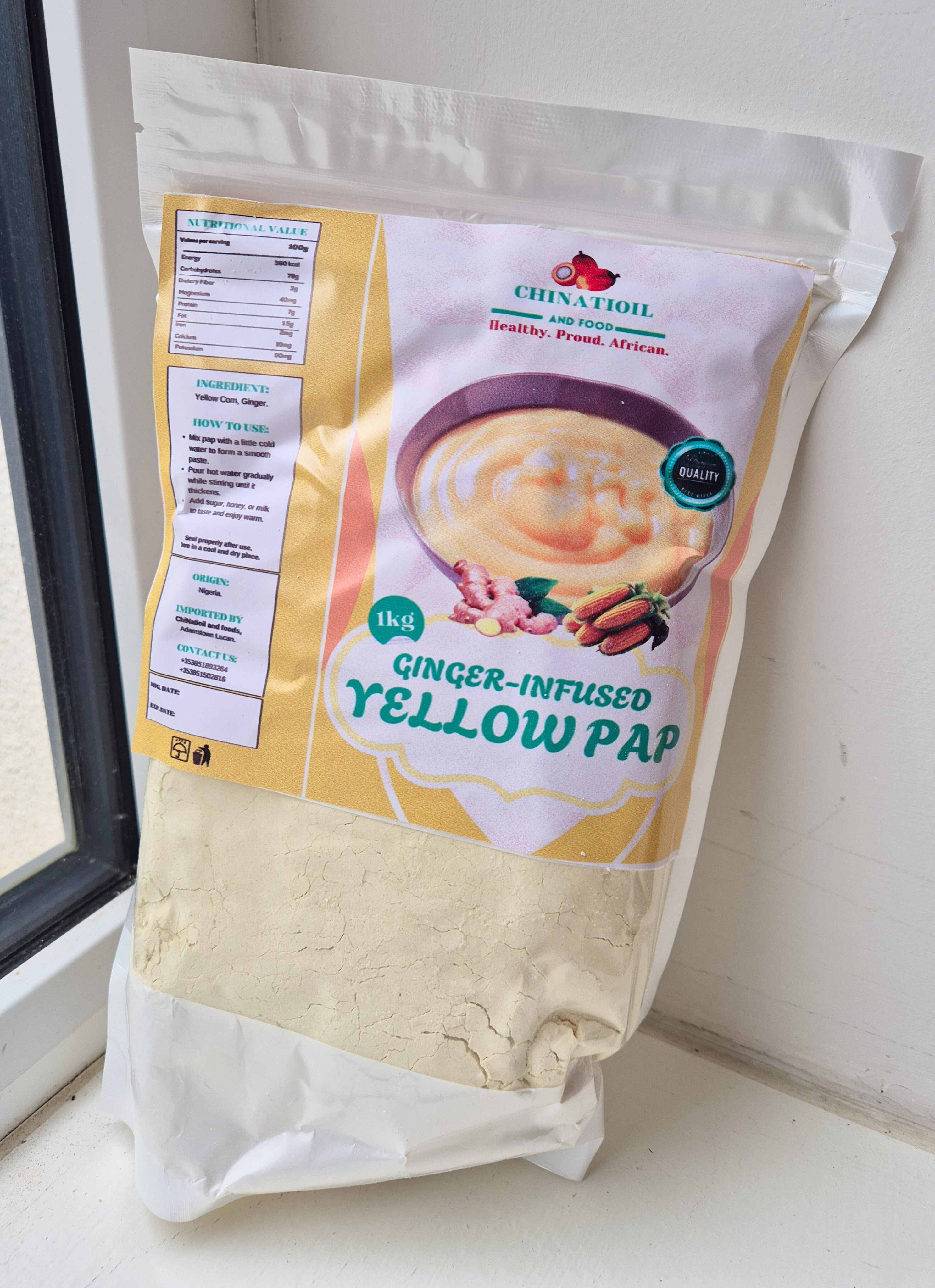 Ginger Infused yellow pap (ogi)1kg